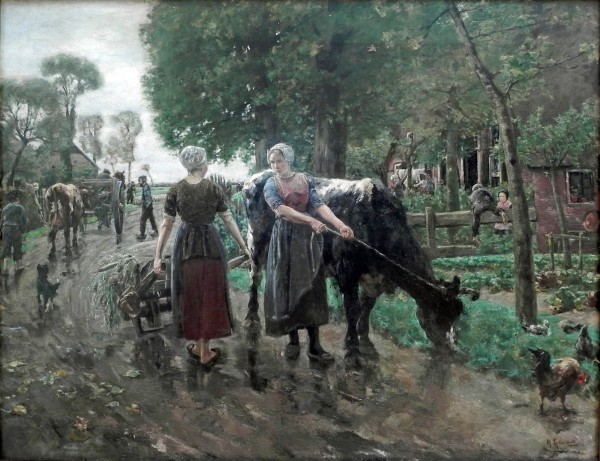 Hollandische Dorfstrase by Max Liebermann